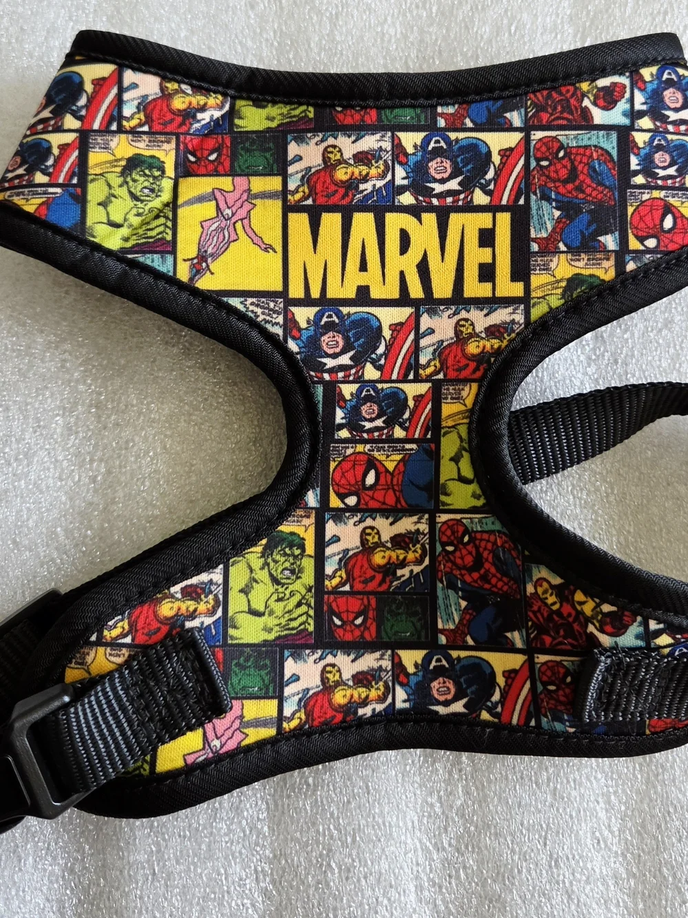 Marvel Dog Superhero Harness in Yellow, Red, Blue, Green